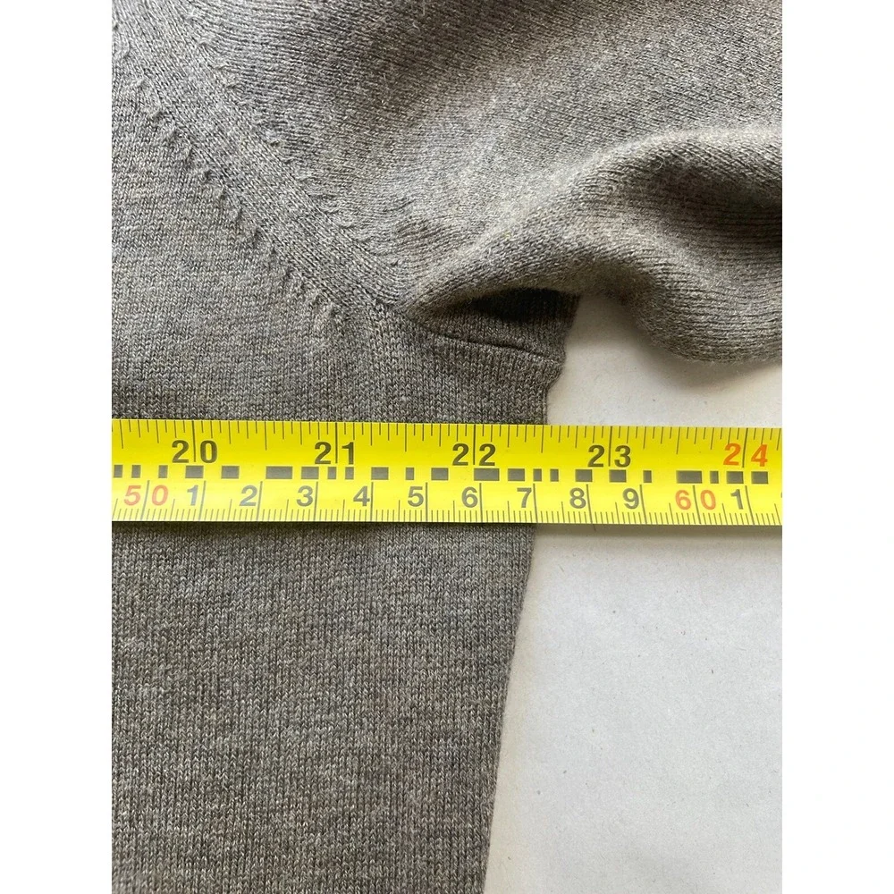 Banana Republic Men L Silk Cashmere Sweater Brown Luxury Blend V-Neck Light Soft